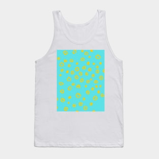 Abstract boho yellow bubble pattern Tank Top